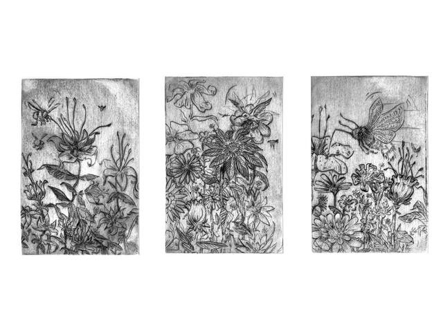 triptyque les butineurs